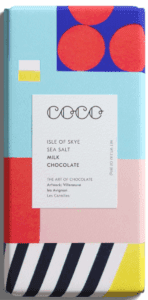 Minimalist menu design with a light blue background and a white card listing items.